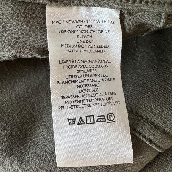 Anthropologie Maeve The Colette Crop Olive Forest Green Pants 28 High Rise - Picture 9 of 15